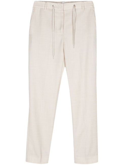 lurex chambray slim trousers
